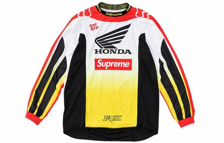 Футболка Supreme x Honda x Fox Racing (черная)