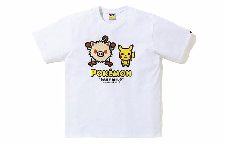 Футболка A BATHING APE BAPE x POKEMON (белая)