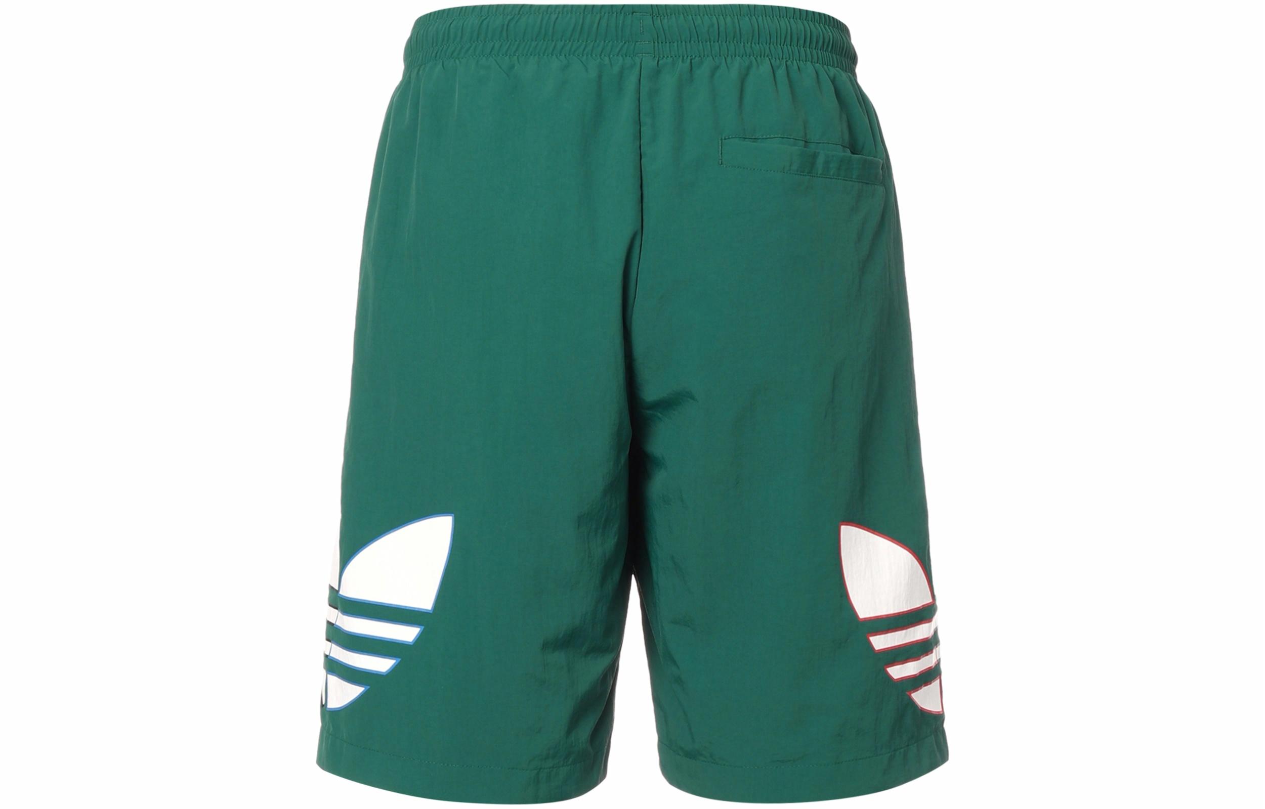 Мужские шорты adidas originals Tricolor Short Logo (зеленые) — фото 3