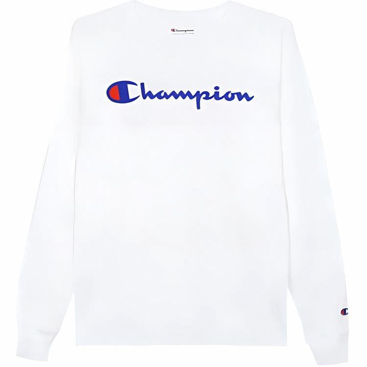 Лонгслив Champion с принтом (белый)