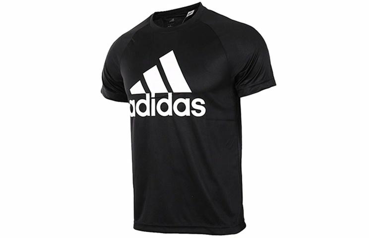 Мужская футболка adidas D2M Tee (черная) — фото 1