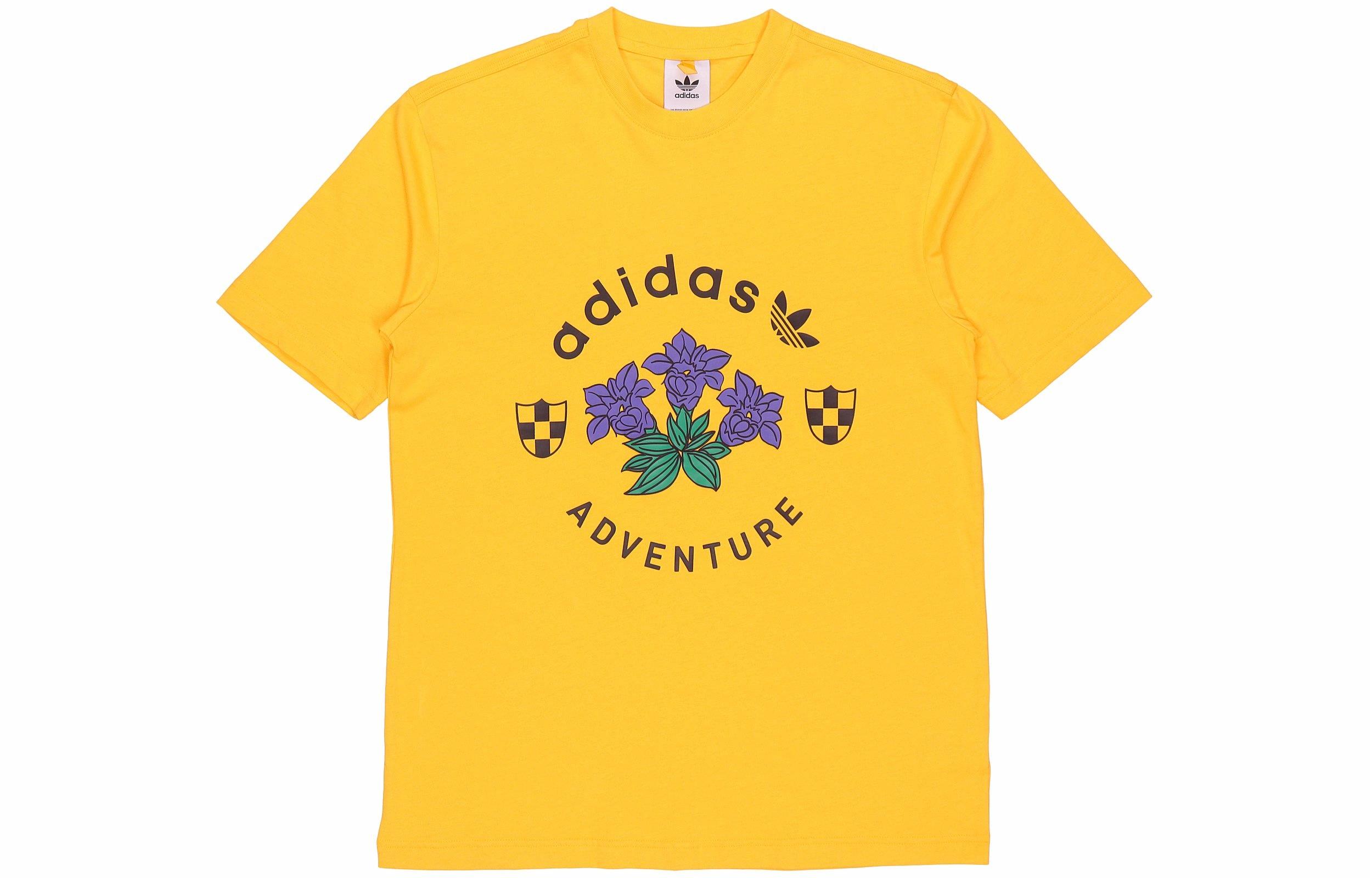 Мужская футболка adidas originals Adventure (желтая) — фото 1