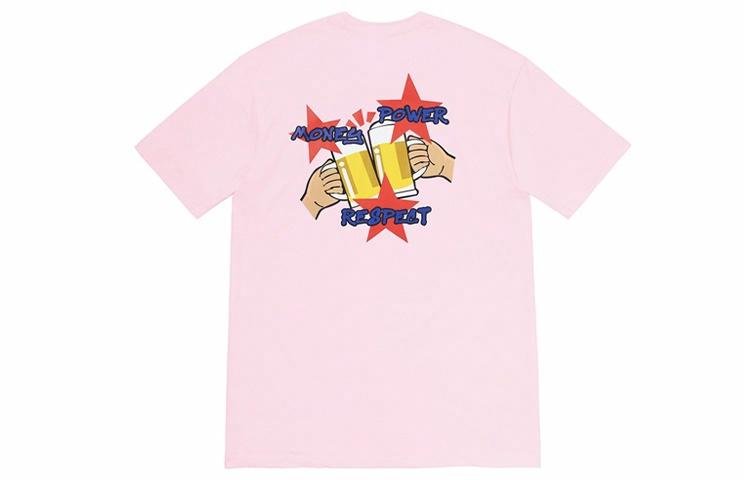 Футболка Supreme Money Power Respect Tee (розовая)