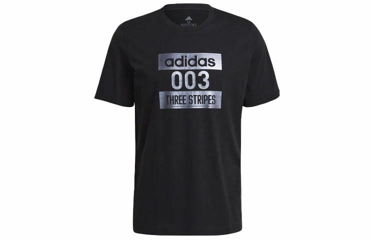 Мужская футболка adidas (черная) — фото 1