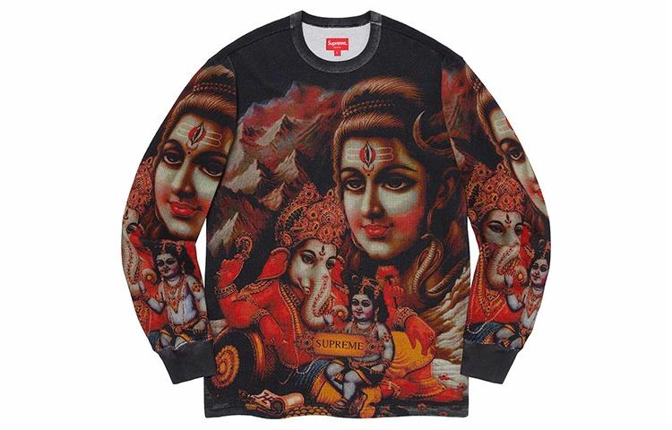Футболка Supreme FW19 Вафельная (черная)