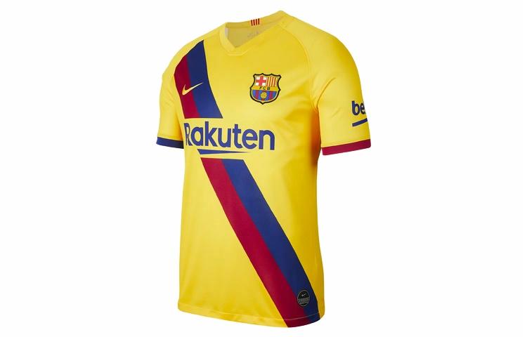Мужская футболка Nike Barcelona Vapor Away 19/20 (желтая) — фото 1