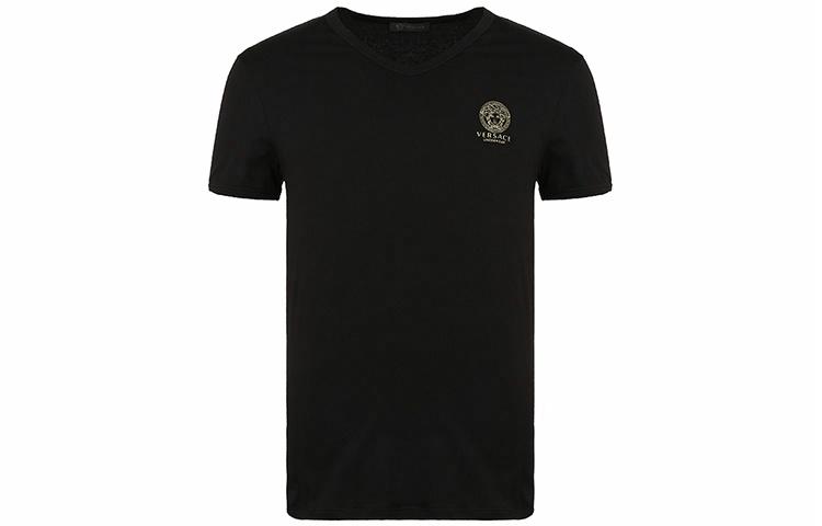 Мужская футболка Versace VERSACE VERSACE LogoVT (черная)