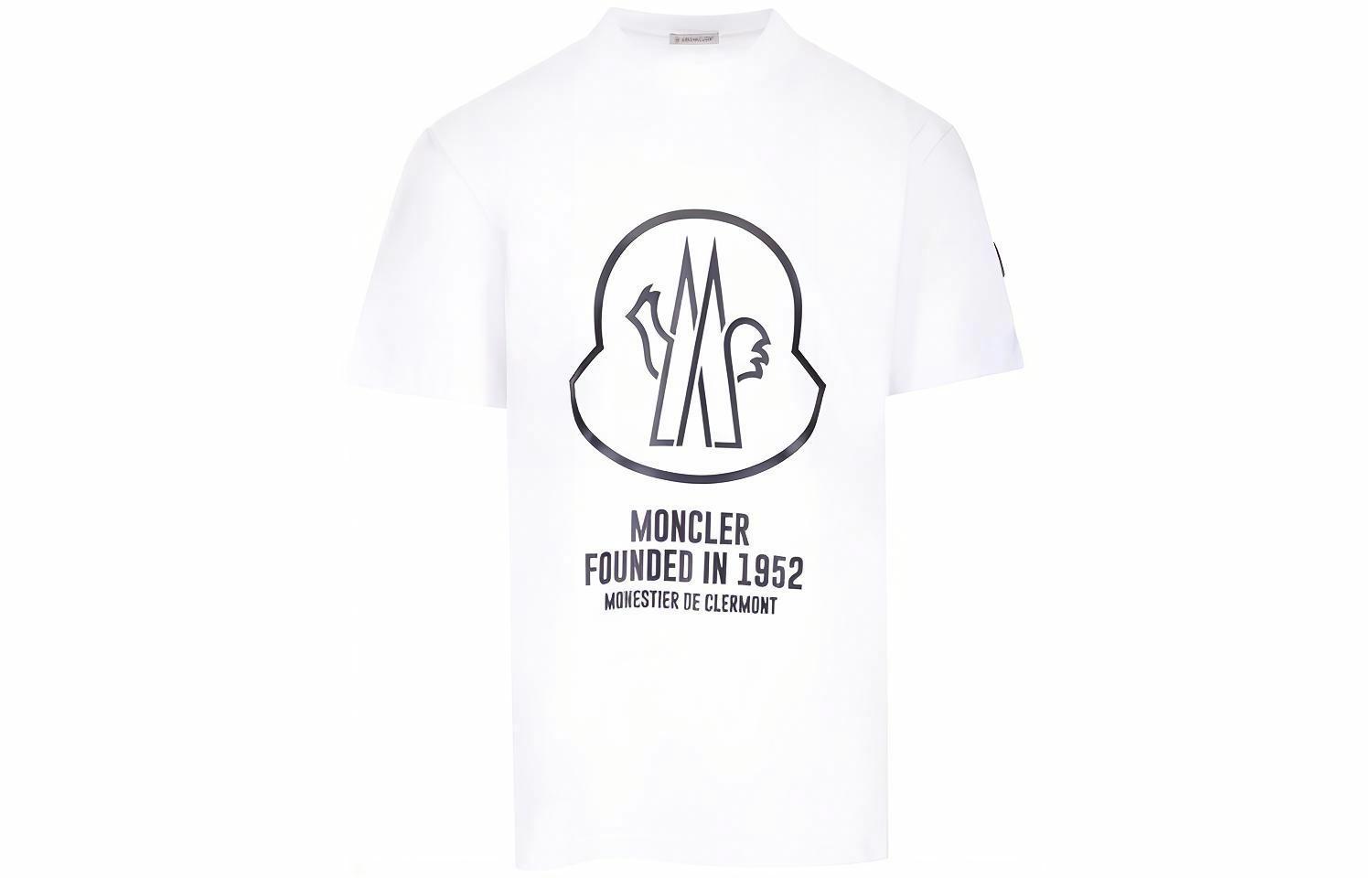 Мужская футболка Moncler Logo (белая)