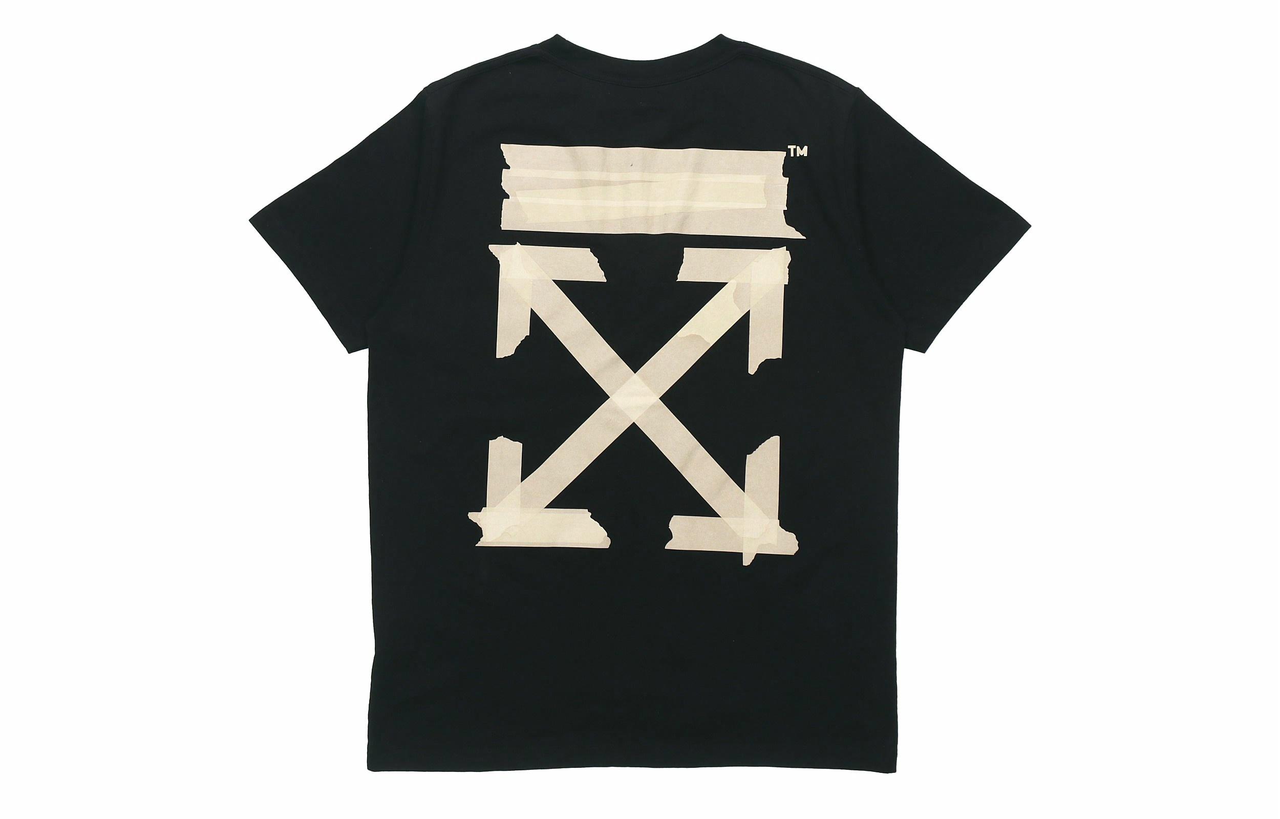 Мужская футболка OFF-WHITE SS20 Tape Arrows (черная)