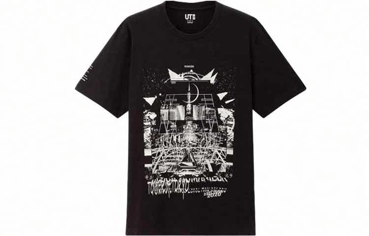 Футболка UNIQLO x nanzuka neo-miyage tsukuda (черная) — фото 1