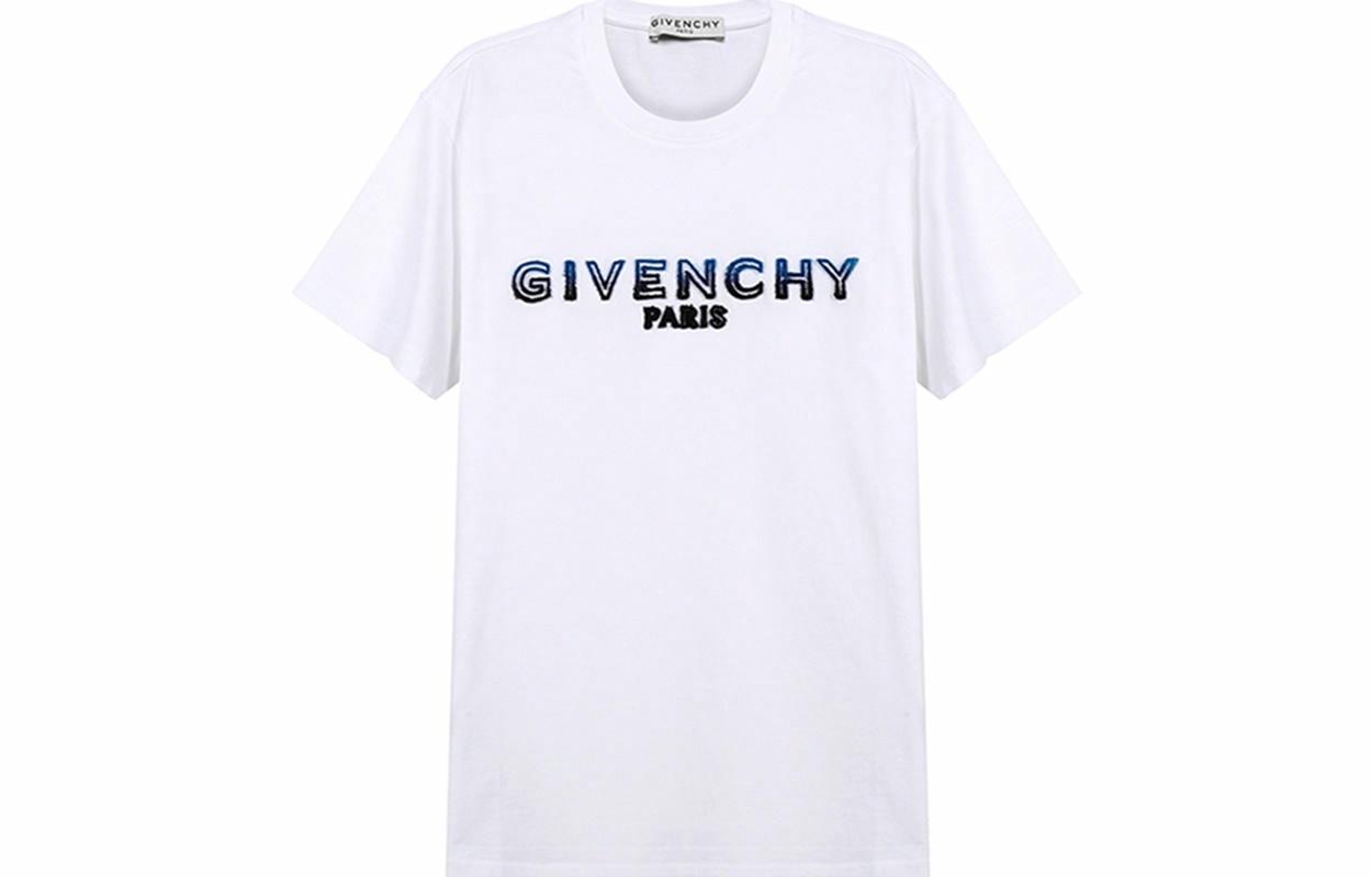 Мужская футболка Givenchy (бело-синяя)