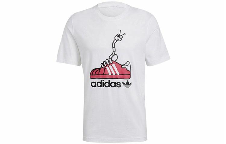 Мужская футболка adidas Worm Tee (белая) — фото 1