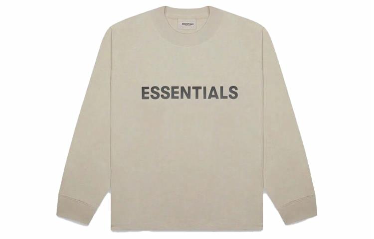 Футболка Fear of God Essentials FW20 Long Sleeve T-shirt Olive T (оливковая) — фото 1