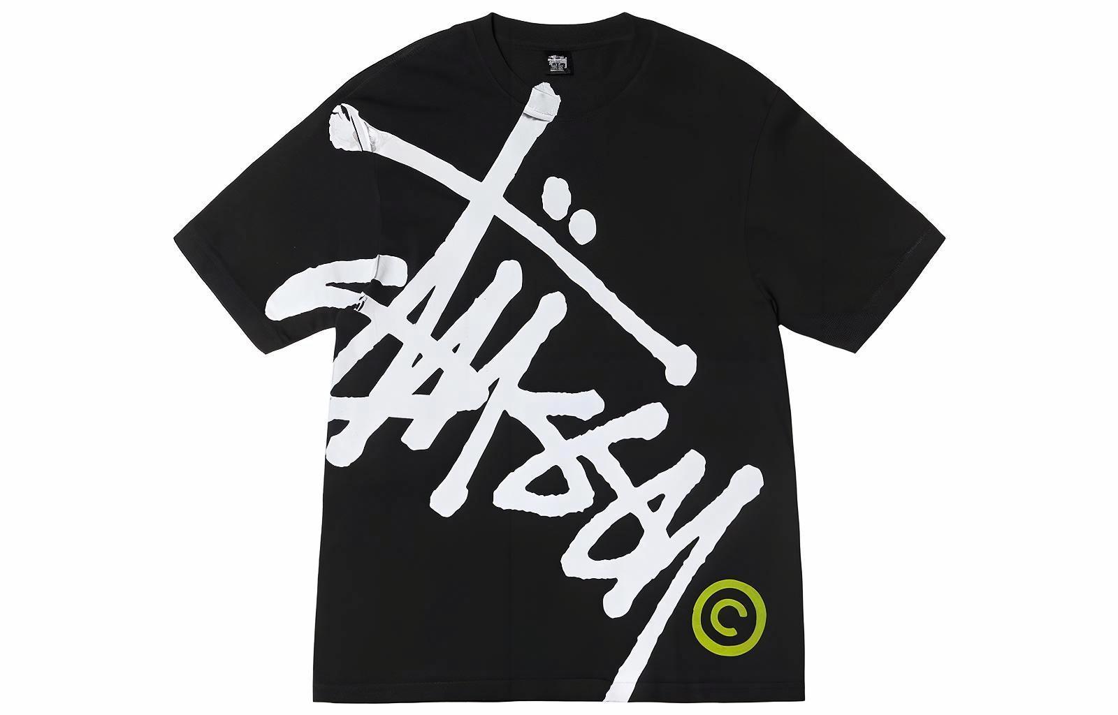Футболка Stussy с принтом (черная)
