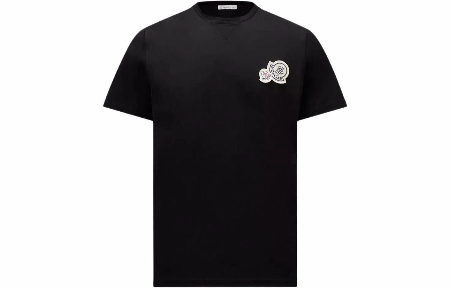 Мужская футболка Moncler SS23 LogoT (черная)