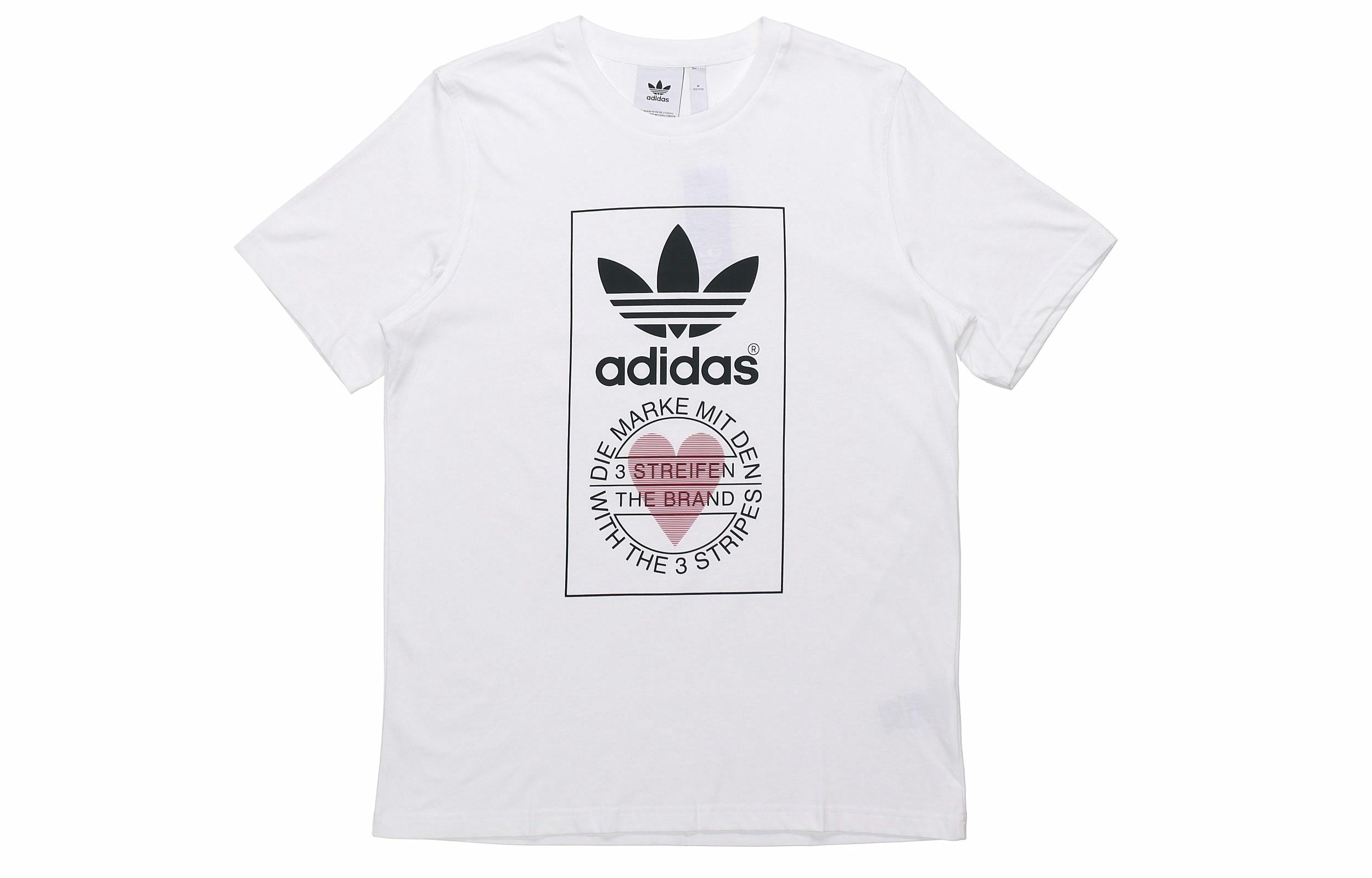 Мужская футболка adidas originals Love Printing Short Sleeve T (белая) — фото 1