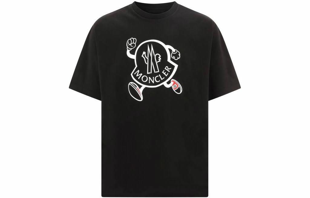 Мужская футболка Moncler SS23 LogoT (черная)