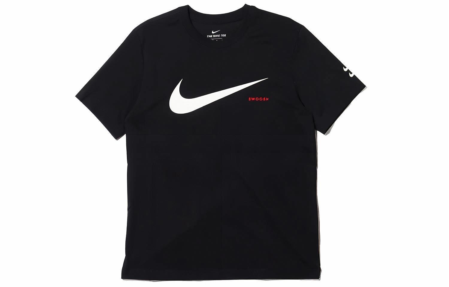 Мужские футболка Nike Sportswear Swoosh LogoT (черная) — фото 1