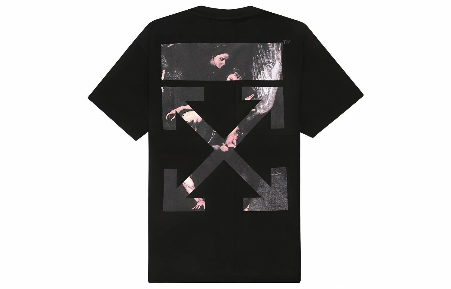 Мужская футболка OFF-WHITE SS20 Carravagio (черная)