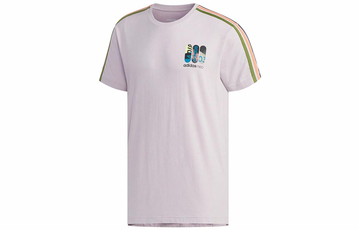 Мужская футболка adidas neo T (фиолетово-розовая) — фото 1