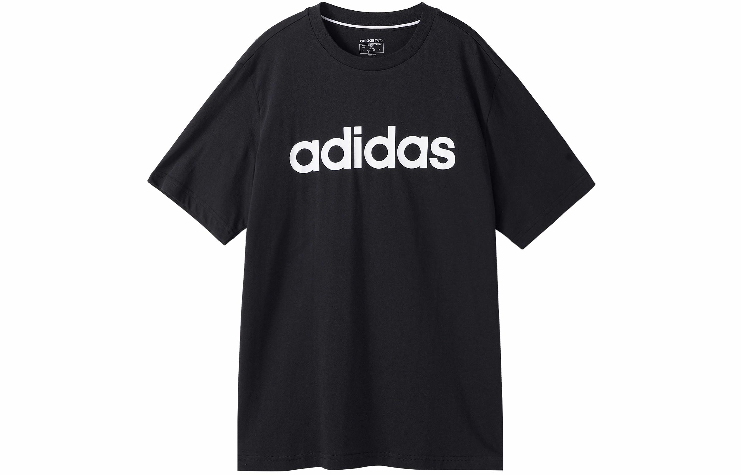 Мужская футболка adidas neo Logo (черная) — фото 1