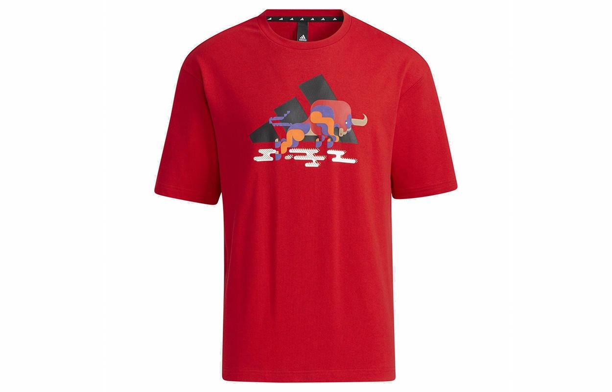 Мужская футболка adidas CNY GFX (светло-алая) — фото 1