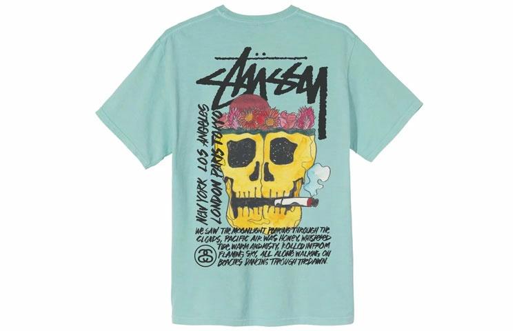 Футболка Stussy Smoke Skull Logo (черная) — фото 8