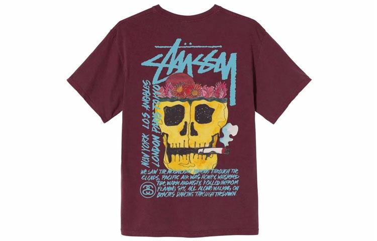 Футболка Stussy Smoke Skull Logo (черная) — фото 18