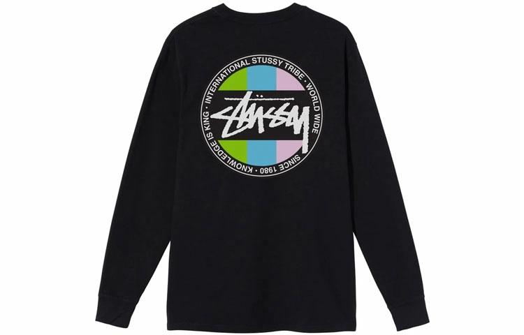 Лонгслив Stussy Classic Dot Dyed Ls Tee (зеленый) — фото 9