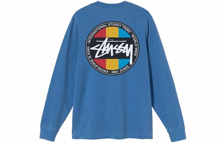 Лонгслив Stussy Classic Dot Dyed Ls Tee (зеленый) — фото 7