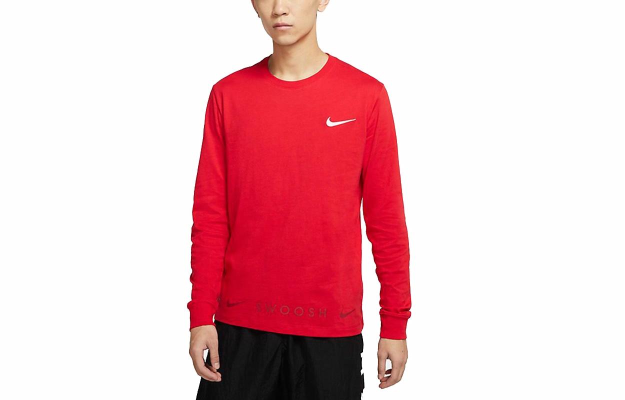 Мужская футболка Nike Sportswear Swoosh (красная) — фото 1