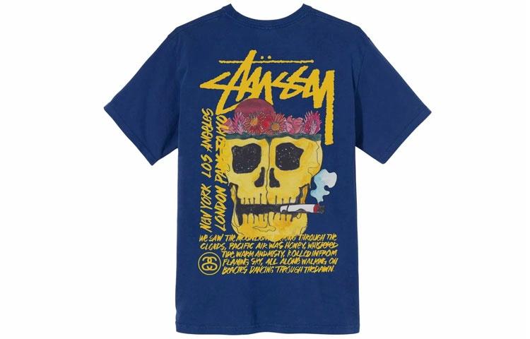 Футболка Stussy Smoke Skull Logo (черная) — фото 13