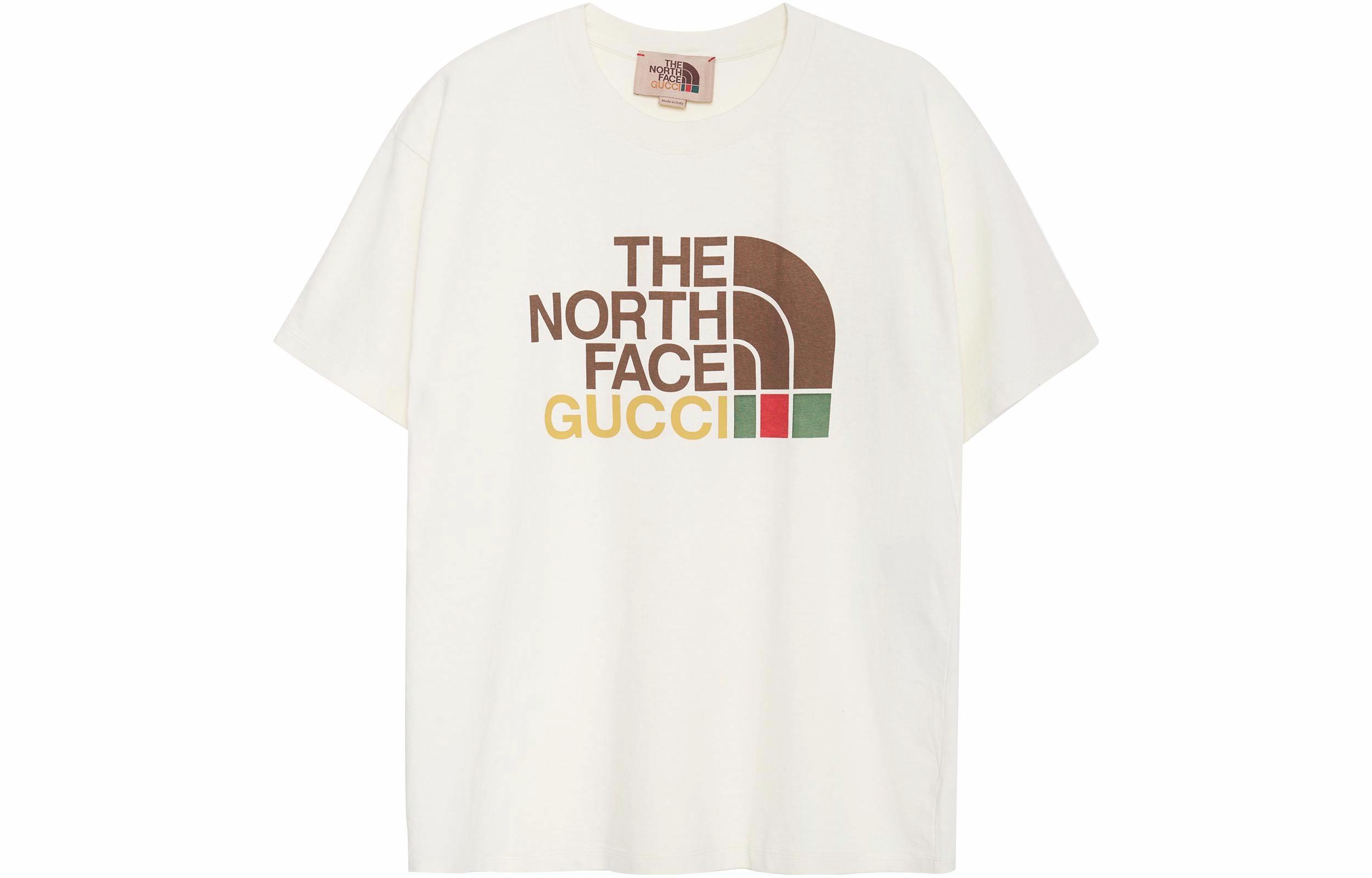 Мужская футболка Gucci x THE NORTH FACE (слоновая кость) — фото 1
