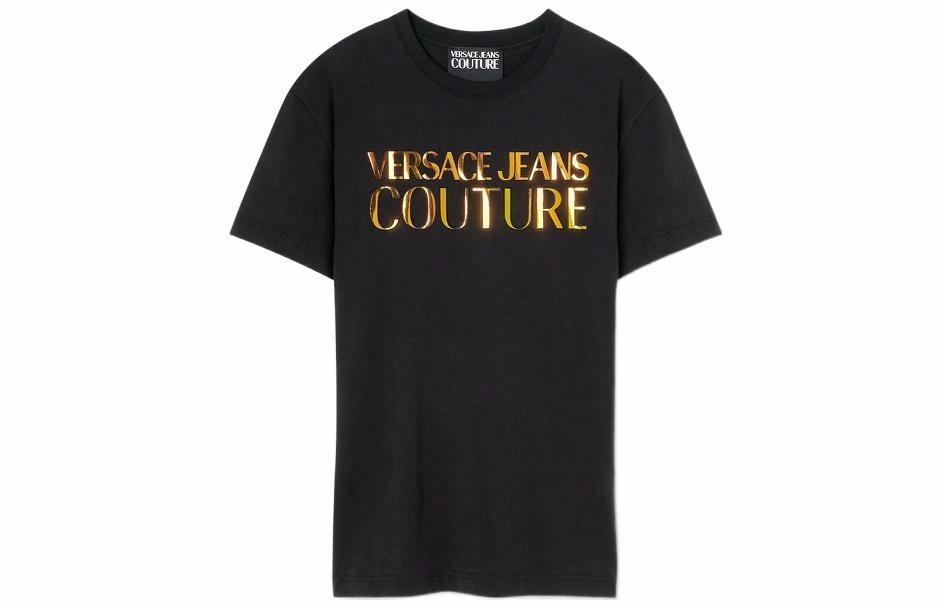 Мужская футболка Versace Jeans Couture с принтом (черная)