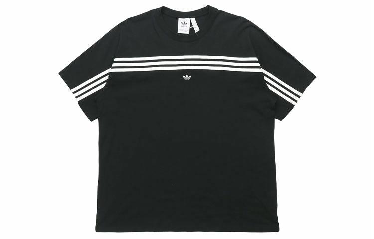 Мужская футболка adidas originals 3-stripe Tee LogoT (черный) — фото 1