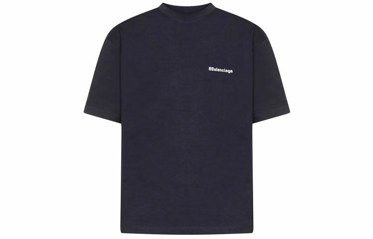 Мужская футболка Balenciaga (темно-синяя)