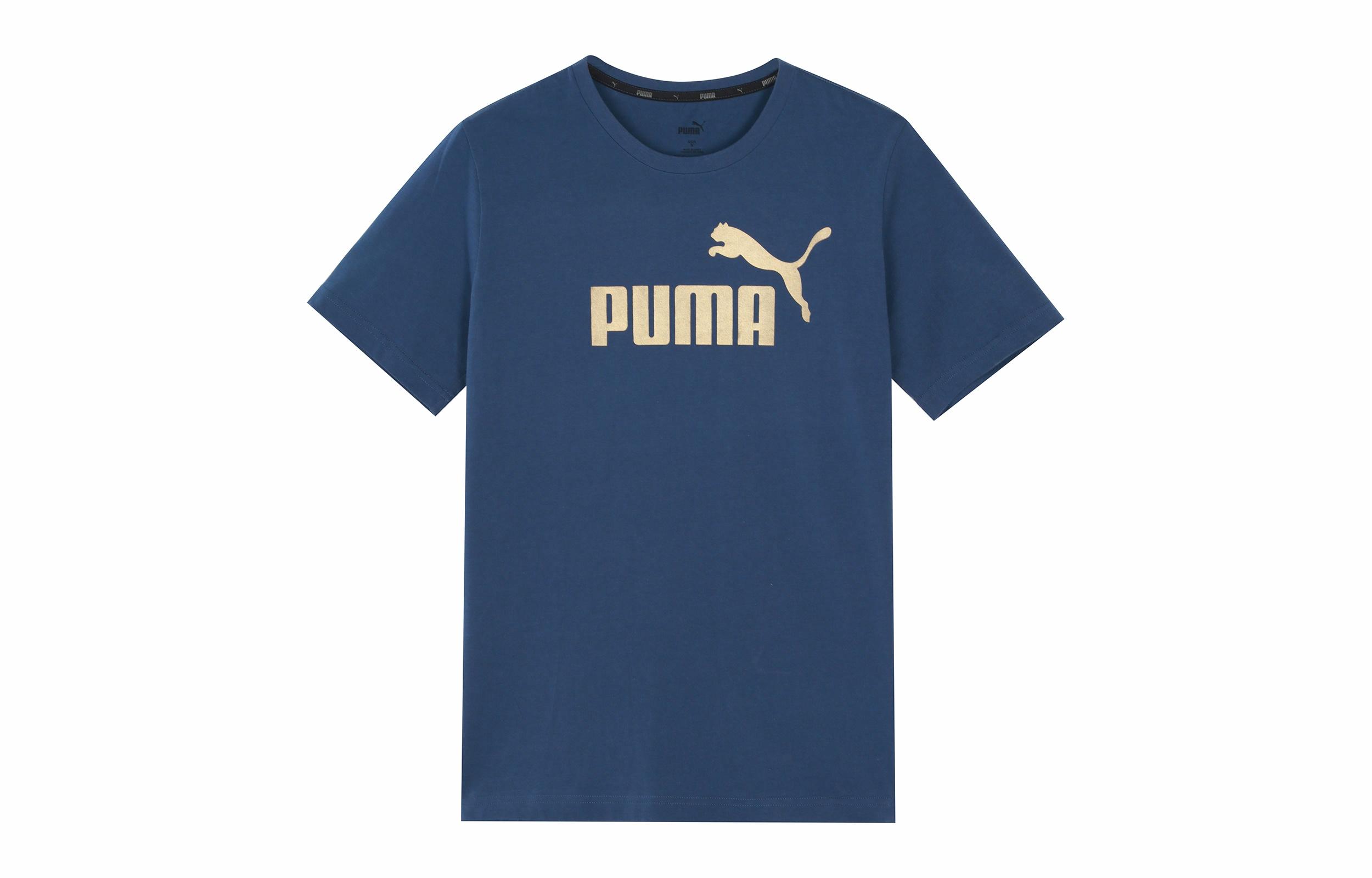Мужские футболка PUMA logoT (синий) — фото 1