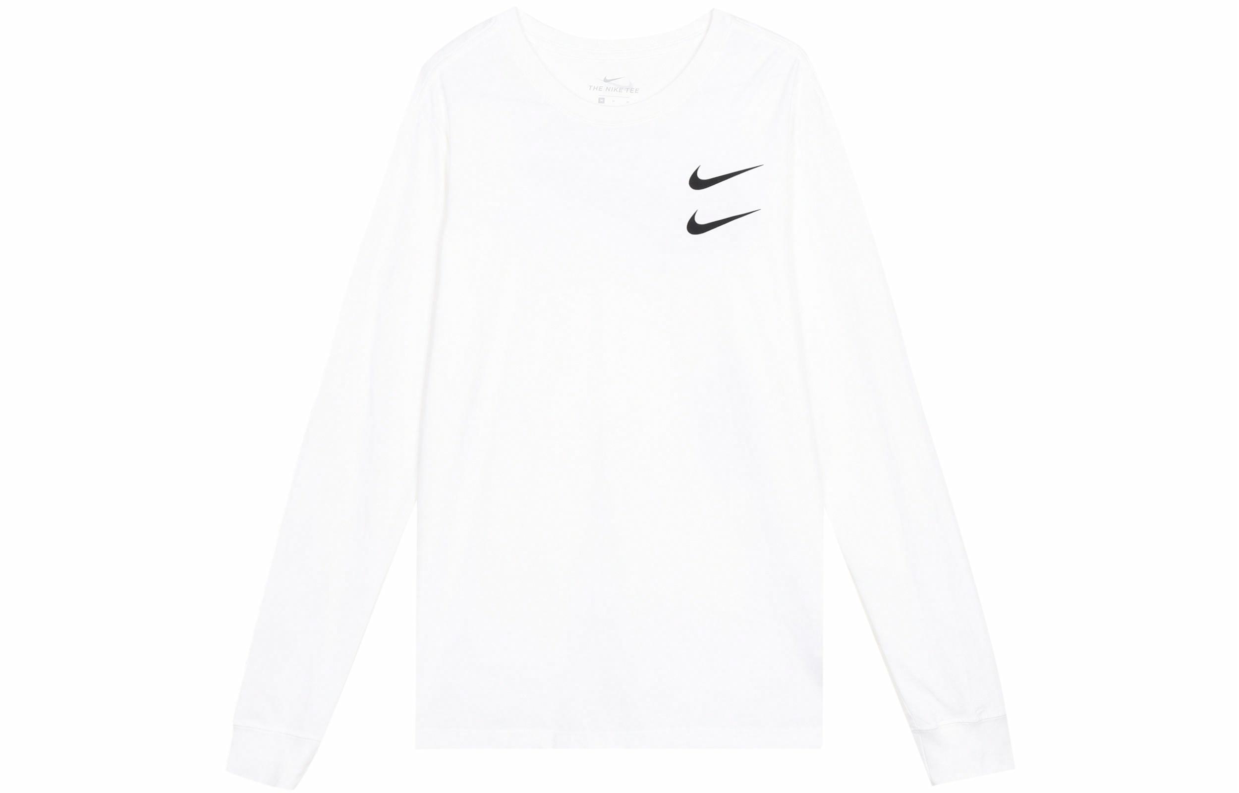 Мужская футболка Nike Sportswear Swoosh LS Tee T (белая) — фото 1