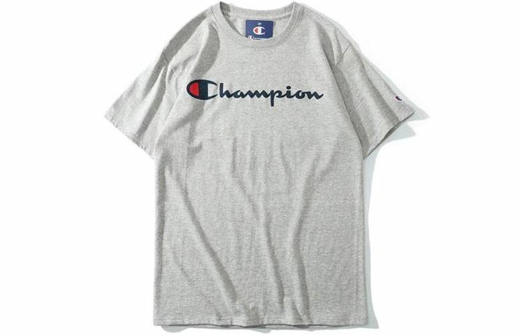 Футболка Champion Script Logo (серая)