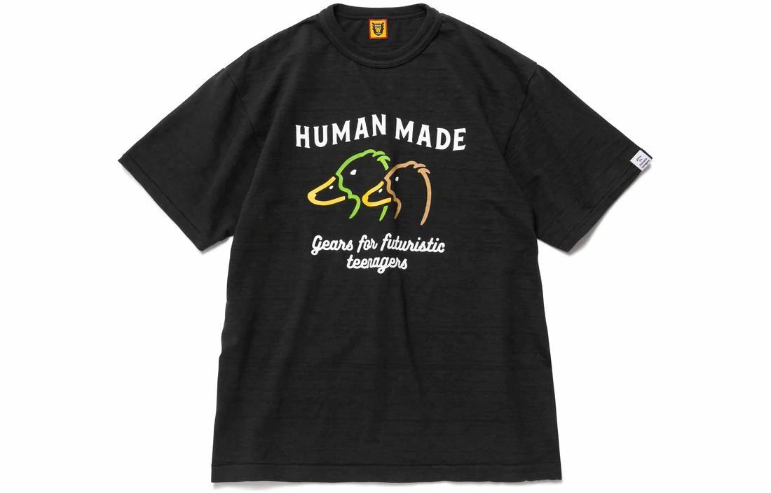 Мужская футболка Human Made с принтом уток (черная)