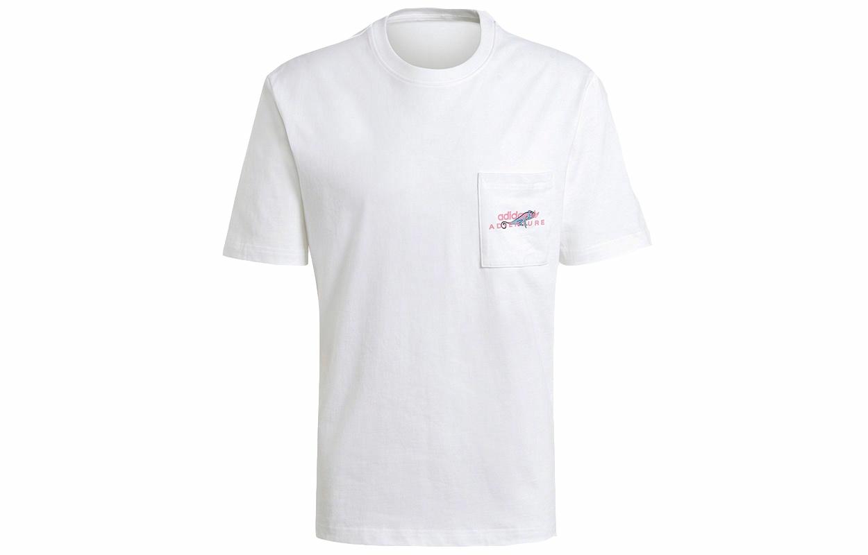 Мужская футболка adidas Adv Pkt Logotee (белая) — фото 1