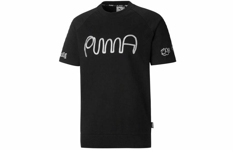 Мужская футболка PUMA x mr doodle logoT (черная) — фото 1