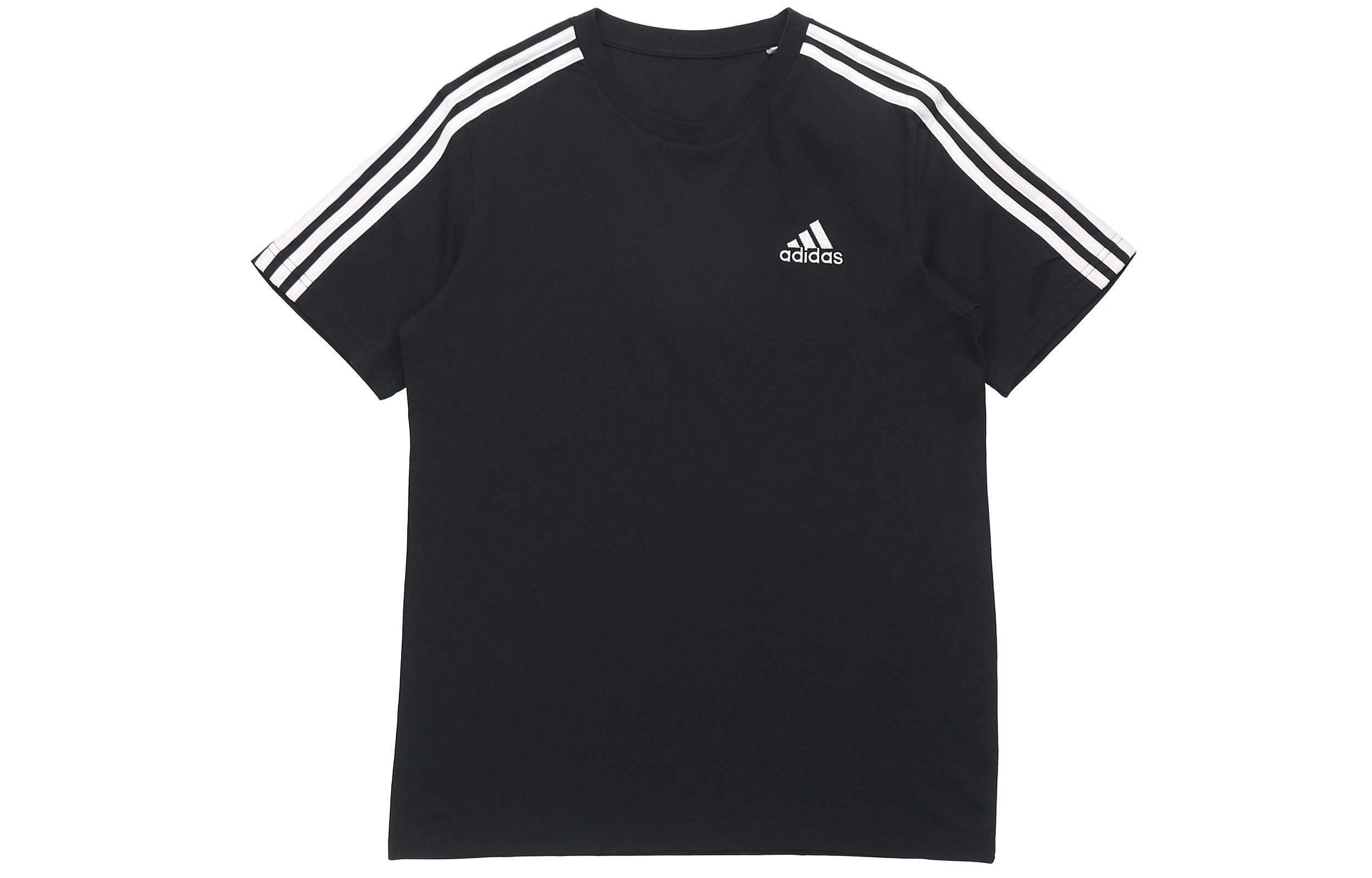Мужская футболка adidas ESSENTIALS 3-Stripes (черная)