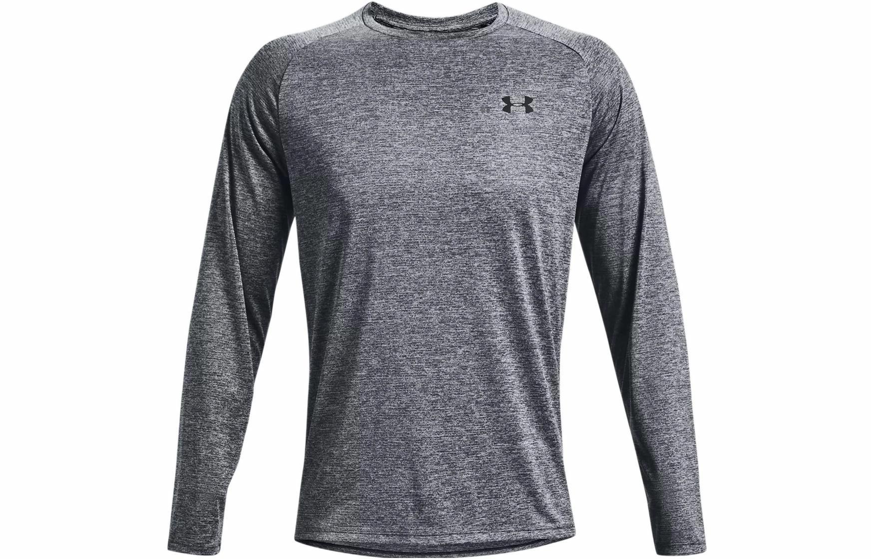 Мужская футболка Under Armour Tech Logo (серо-розовая)