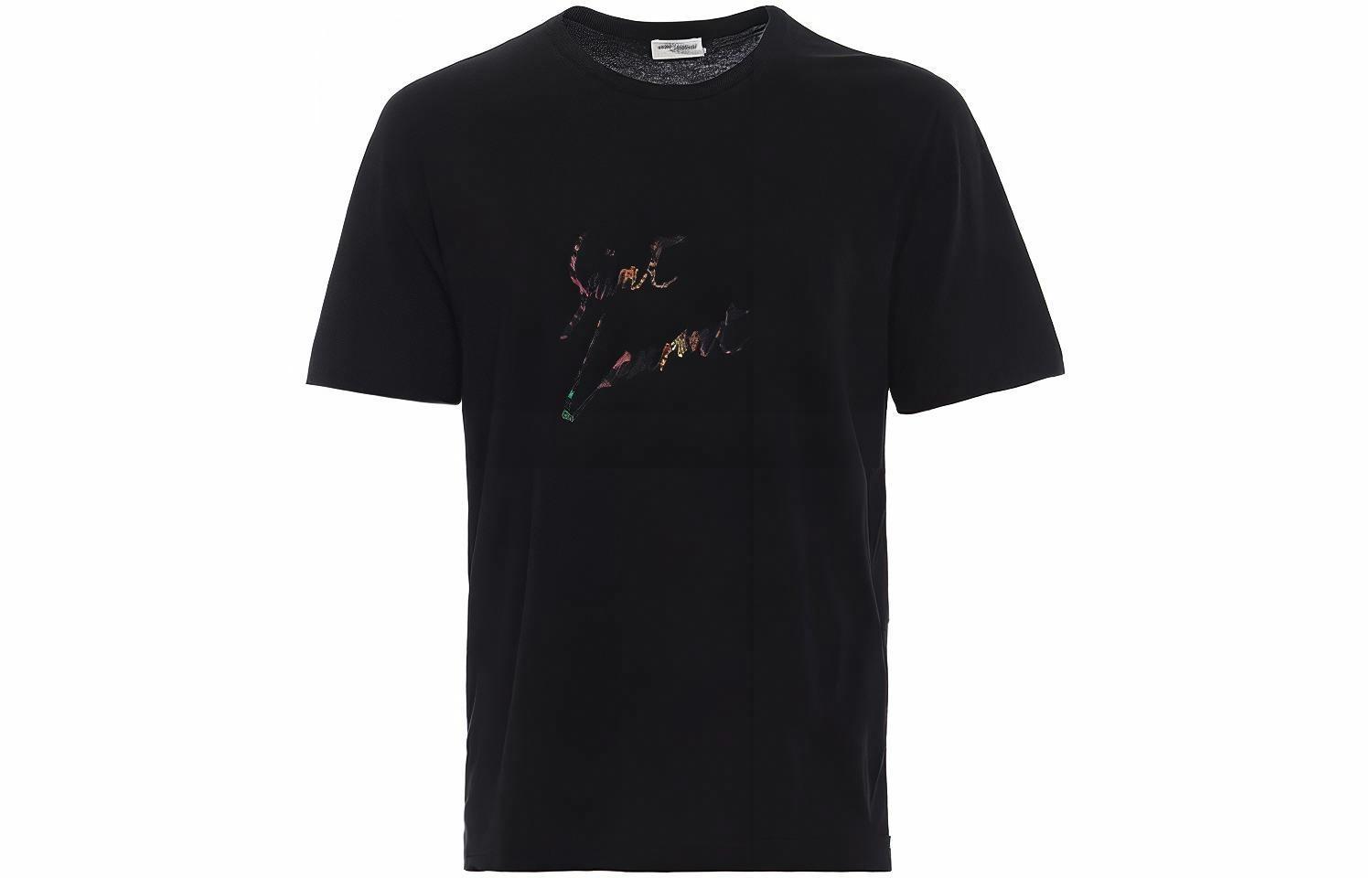 Мужская футболка SAINT SAINT LAURENT T (черная)