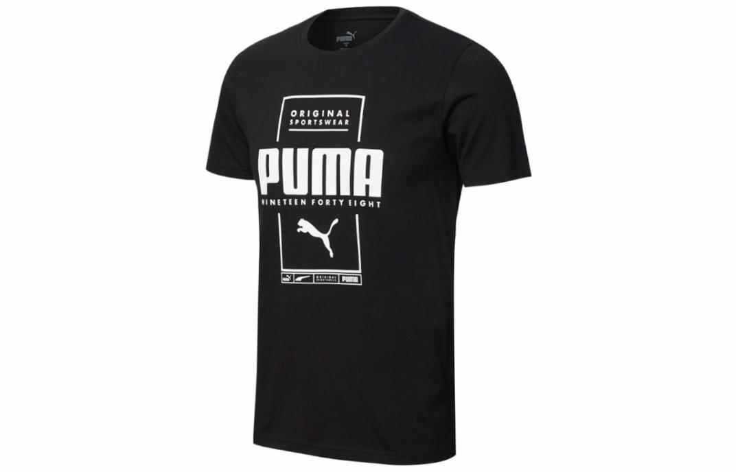 Мужская футболка PUMA Logo (черная) — фото 1