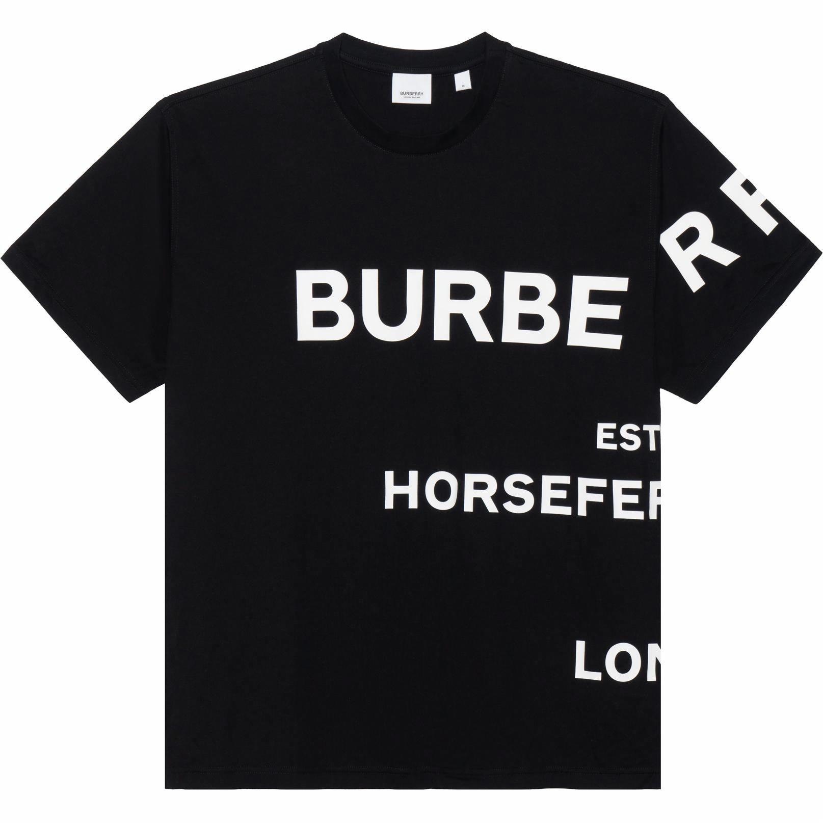 Мужская футболка Burberry Horseferry (черная)
