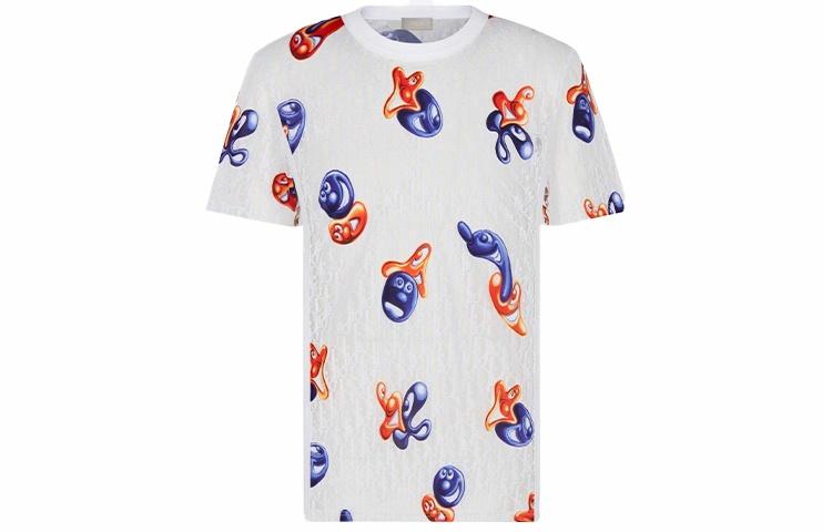 Мужские футболка Dior x Kenny Scharf (белая)