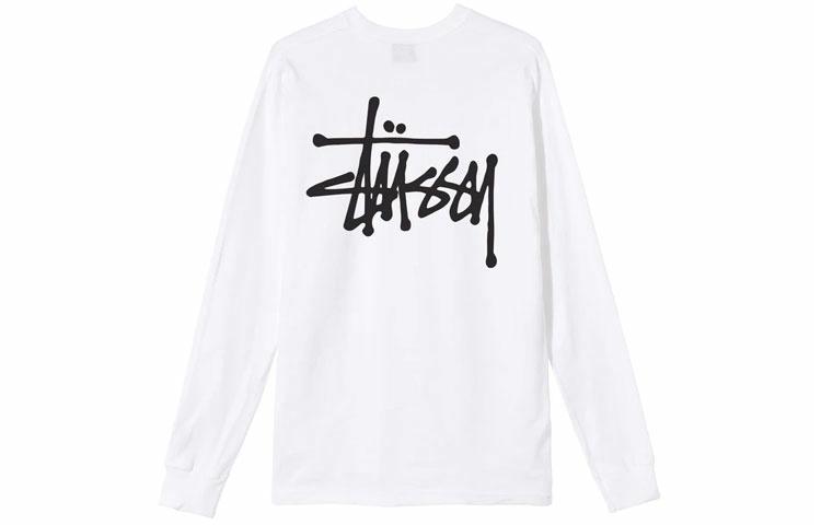 Худи / Лонгслив Stussy Basic L/S Tee (черный) — фото 5
