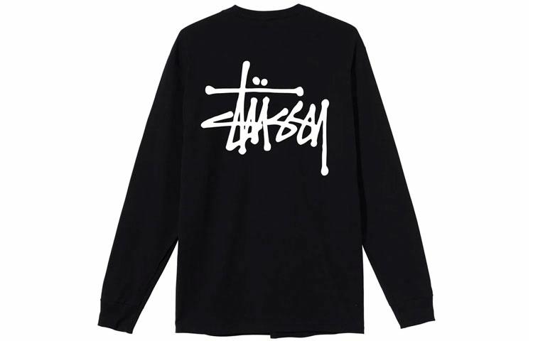 Худи / Лонгслив Stussy Basic L/S Tee (черный) — фото 1